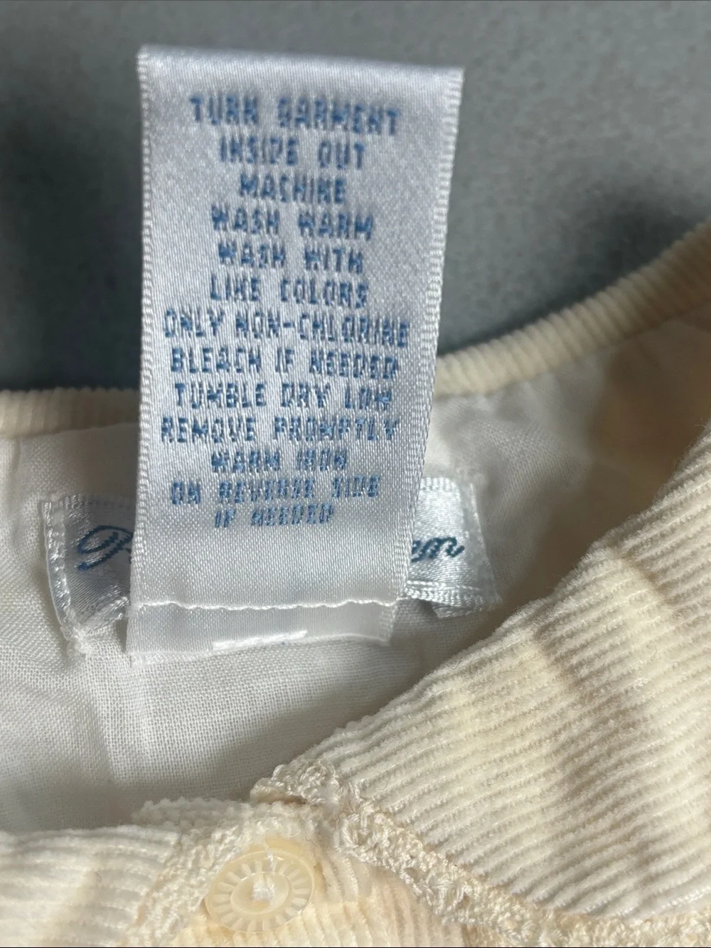 Ralph Lauren Ivory Baby Dress with Lace Accents